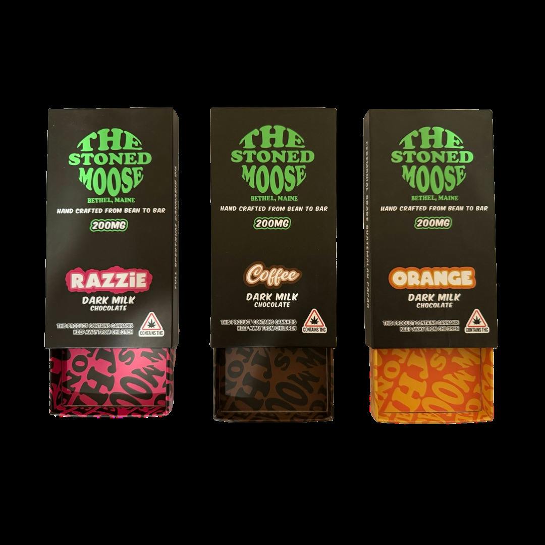 The Stoned Moose - Razzie Cacao Chocolate Bar 200MG