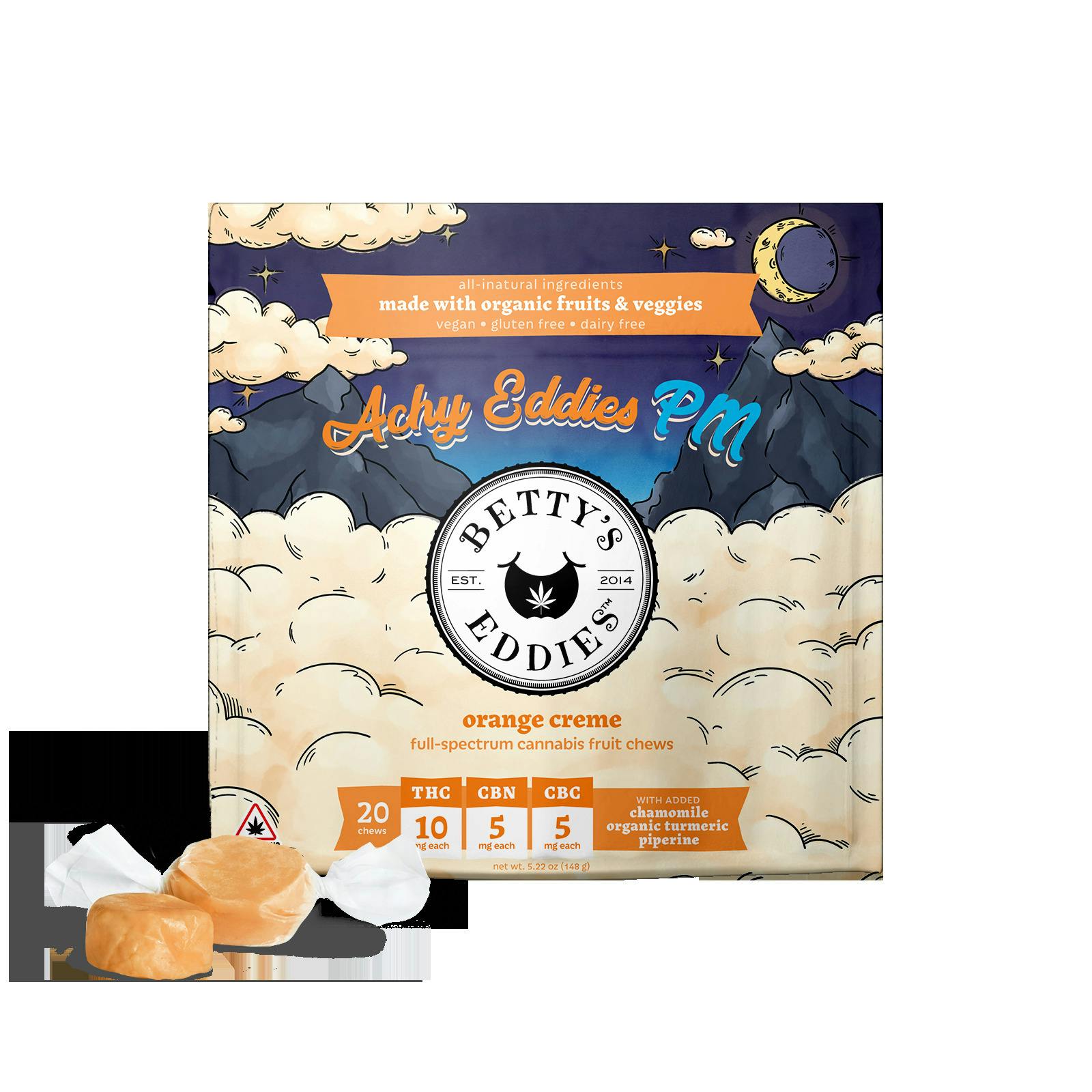 Achy Eddies PM • Orange Creme for Sleep & Pain Relief [1pk] - DE by Betty's Eddies