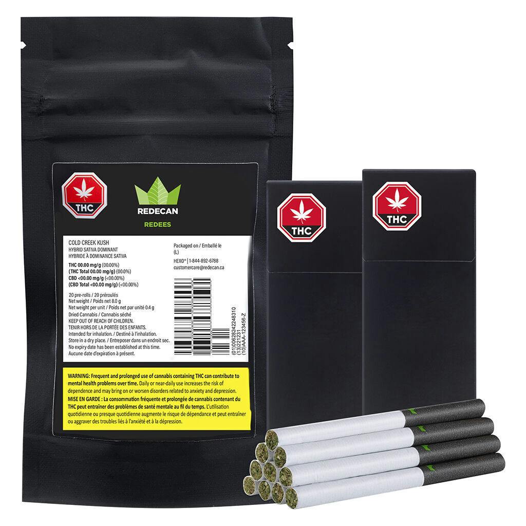 Cold Creek Kush Redees Pre-Rolls - 20x0.4g