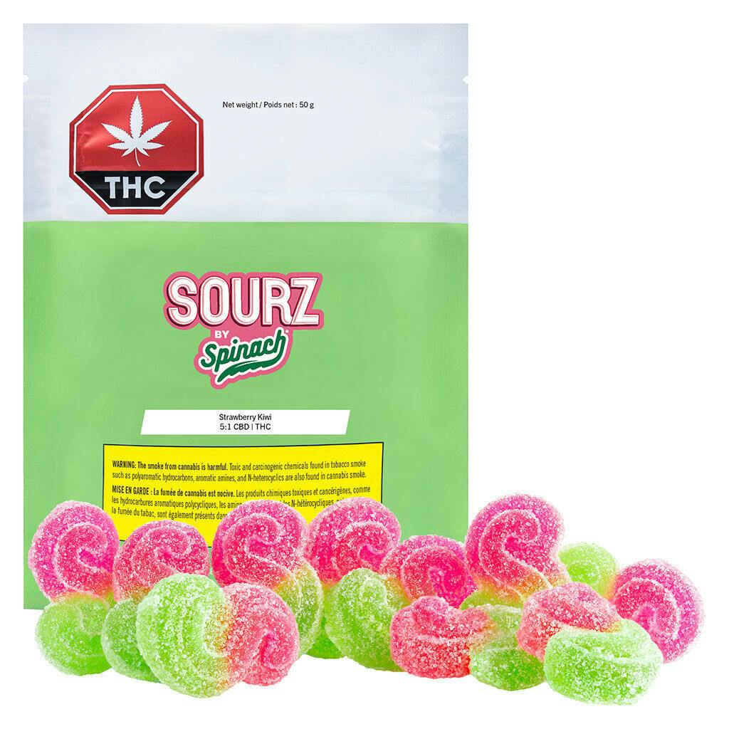 Strawberry Kiwi 5:1 CBD+THC Gummies - 10 pack