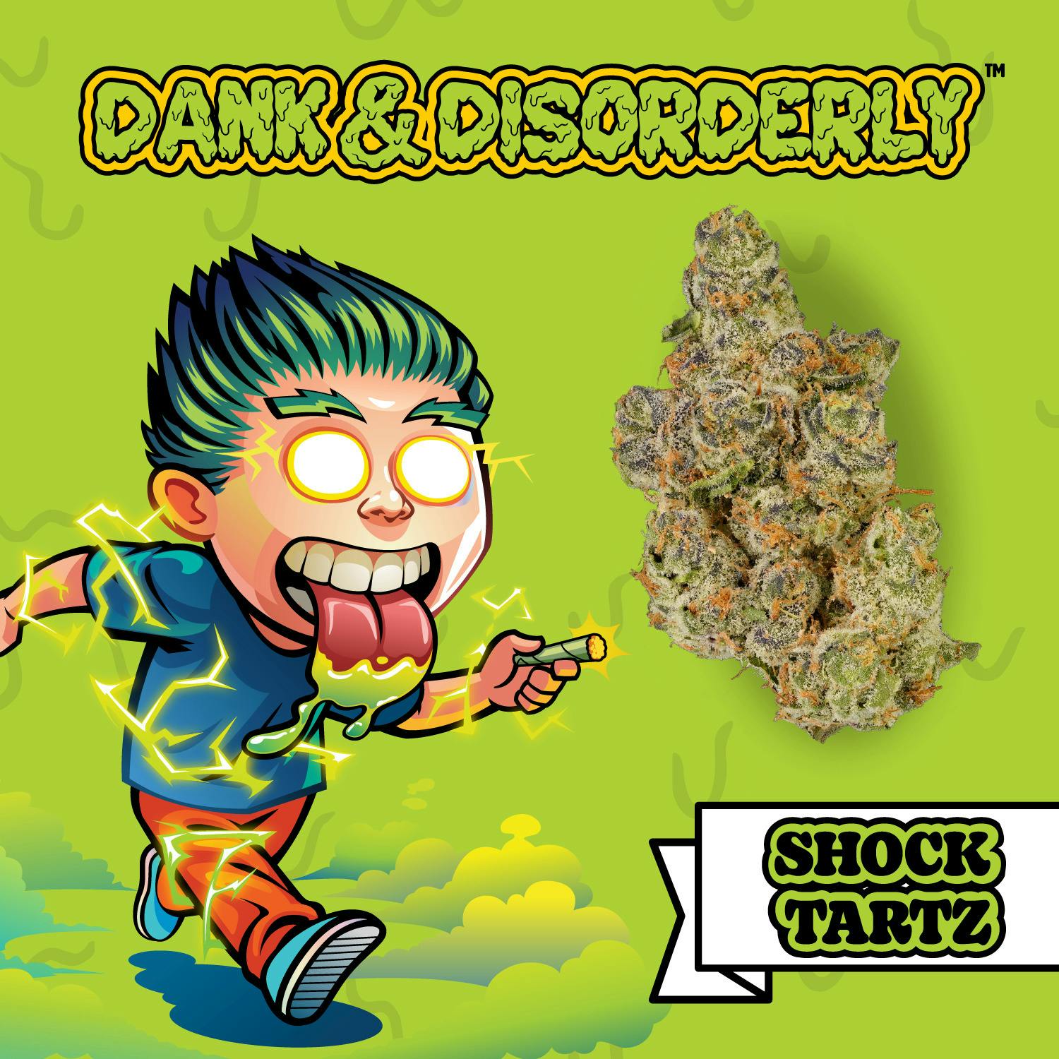 Dank and Disorderly 1g Preroll Shock Tartz