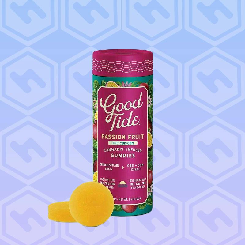 Passion Fruit 1:1:1 | Live Rosin Gummies | CBD:CBN:THC | 10 Pack