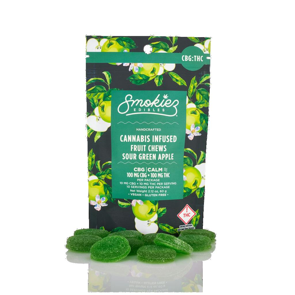 Sour Green Apple 100mg 1:1 CBG Gummies