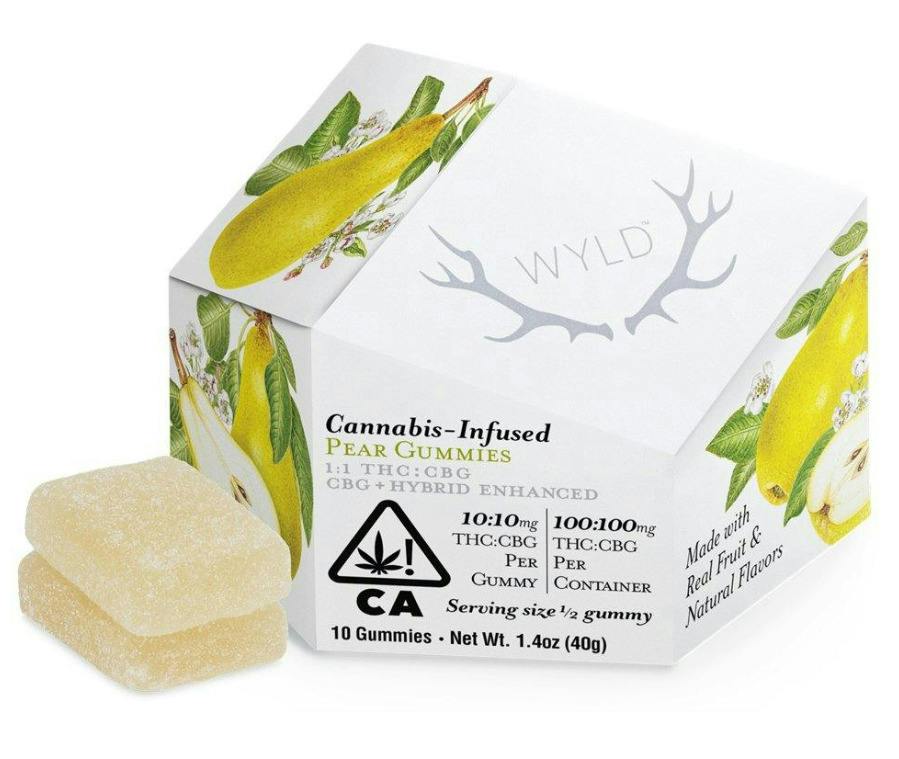 Wyld Pear 1:1 100mg THC:100mg CBG Gummies
