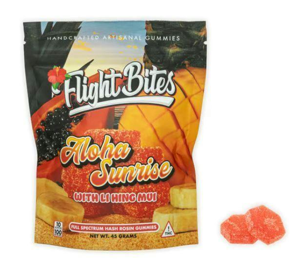Flight Bites Aloha Sunrise Rosin Gummies 100mg 10pk