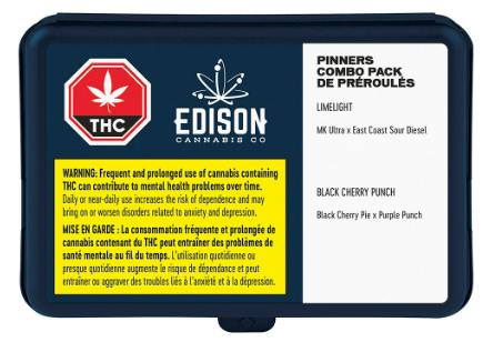 Edison Cannabis Co - Limelight + Black Cherry Punch Pre-Roll Combo Pack - Blend - 10x0.35g