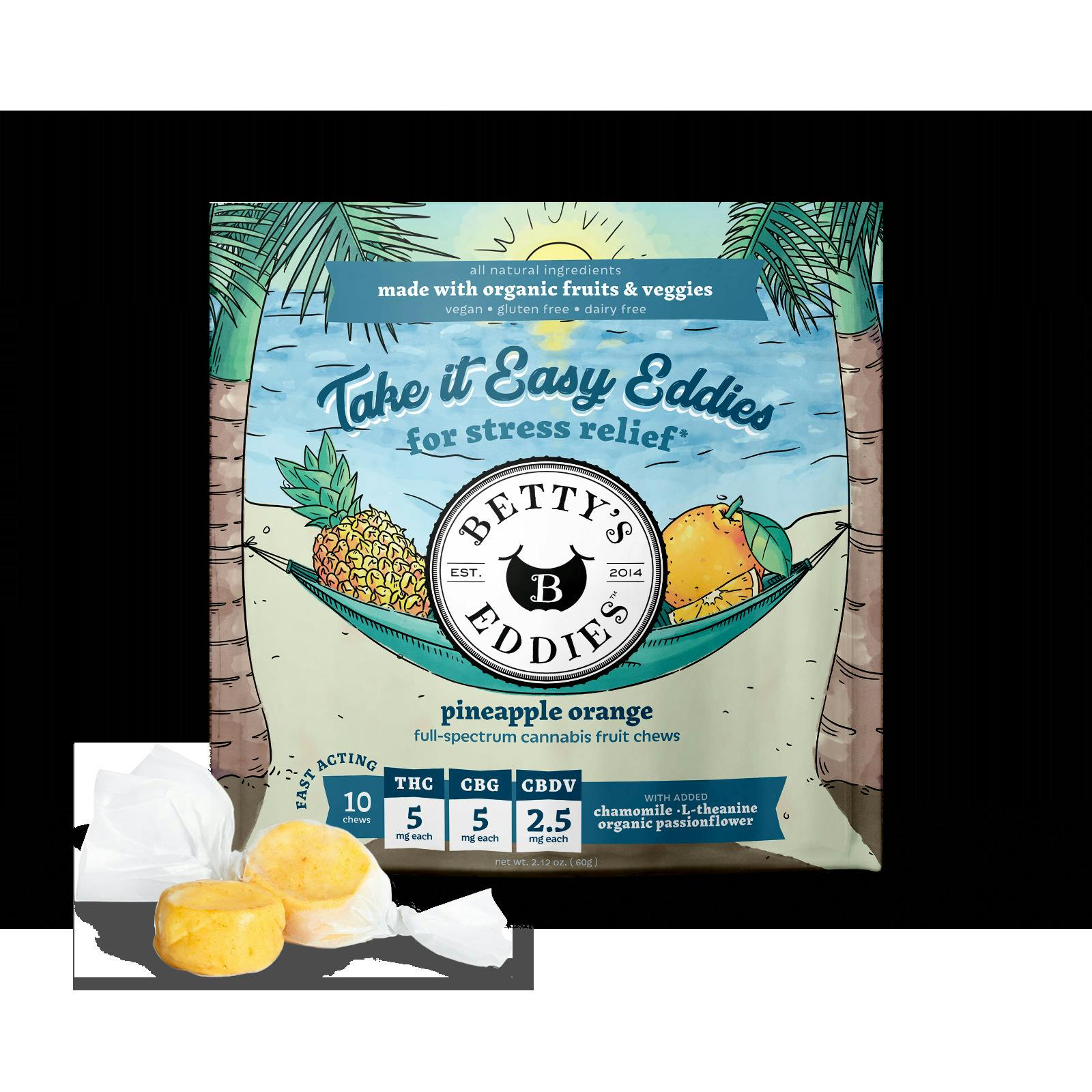 BETTY'S - Pineapple Orange Stress Relief Betty's Fruit Chew
