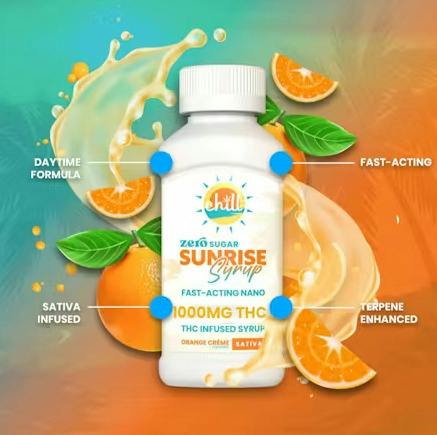 CHILL - Orange Creme SUNRISE (S) Syrup Tincture 1000mg Nano (Zero Sugar) at DDM Cannabis | Blackstone, MA Dispensary