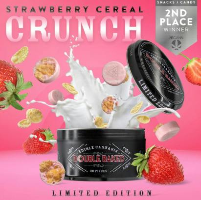 DOUBLE BAKED - Strawberry Cereal Crunch (I) 100mg Chocolate Bites