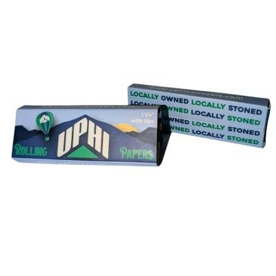 UpHi Unbleached Rolling Papers w/ Tips