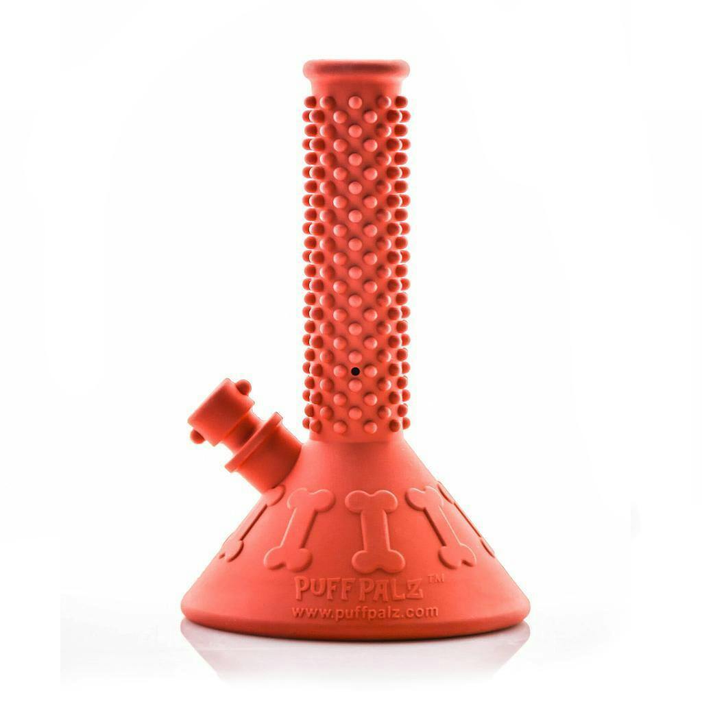 Dog Toy Puff Palz Beaker Buddy Bong - RED
