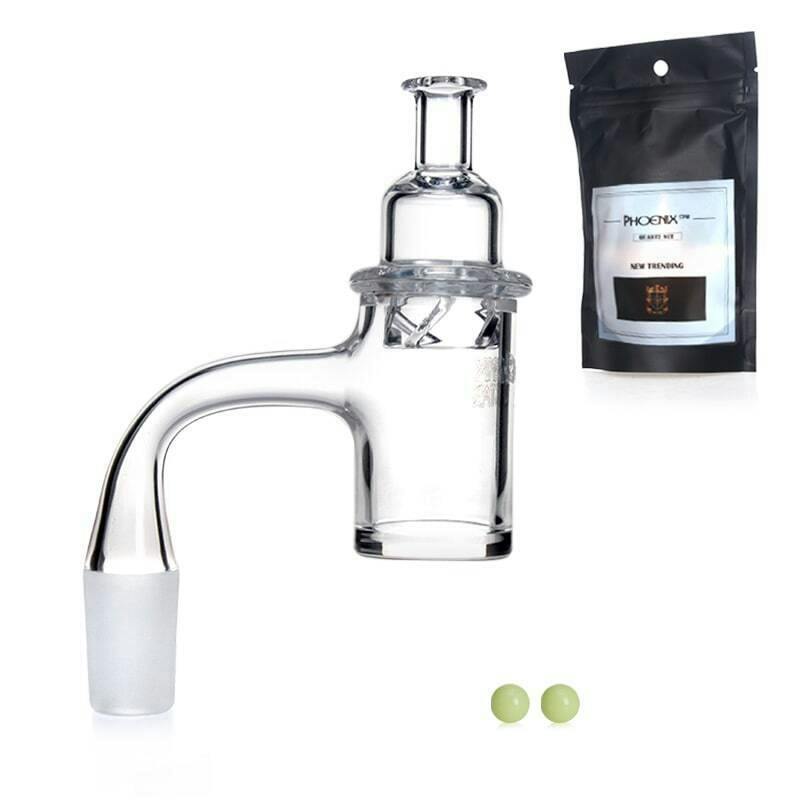 Male Banger (90 degree) w/ Helix Carb Cap & Terp Slerp Set