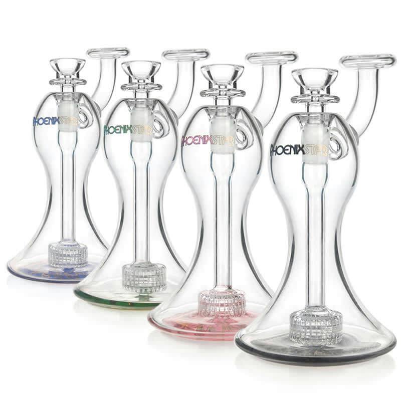 Glass Upright Bubbler w/ Matrix Perc - 7"