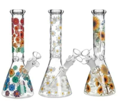 Flowers Everywhere Glow in the Dark Beaker