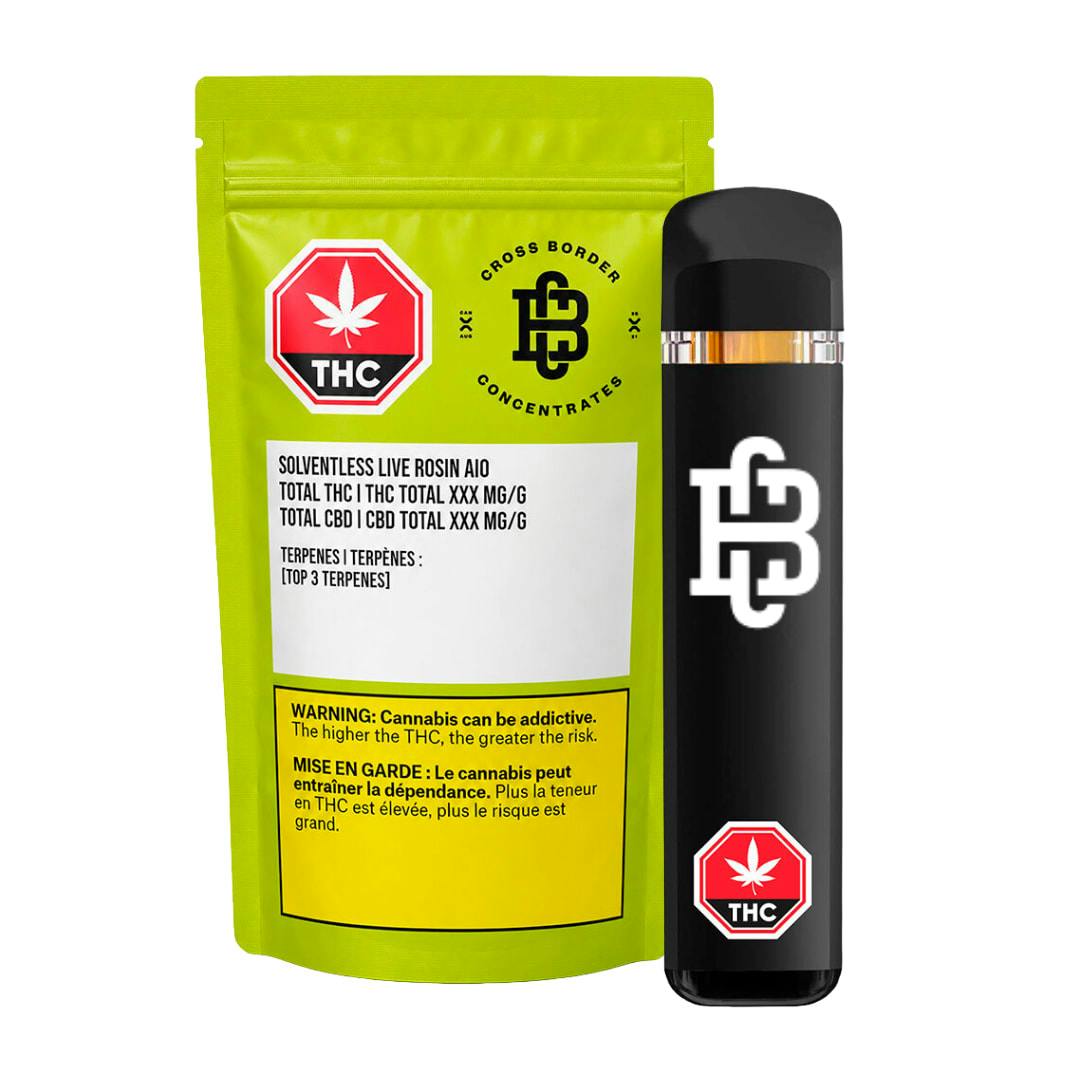 Solventless Live Rosin Disposable Vape | 0.5g | Cross Border Concentrates