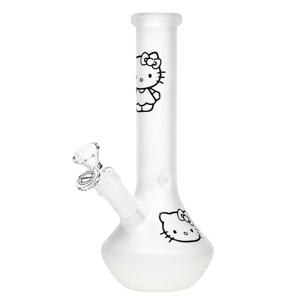 Hello Kitty Frosted Glow Bong - 10"