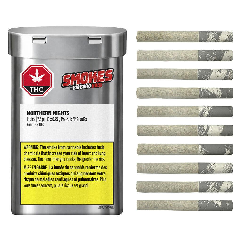 Northern Nights Smokes | 10x0.75g | Big Bag O' Buds
