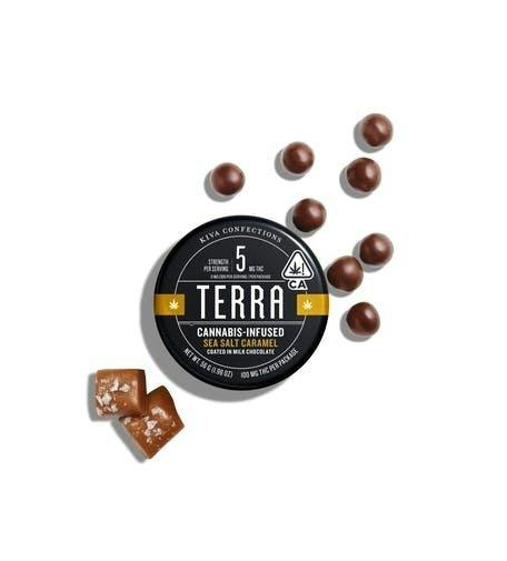 Sea Salt Caramel Milk Chocolate Coated -100mg - Terra Bites - Retail