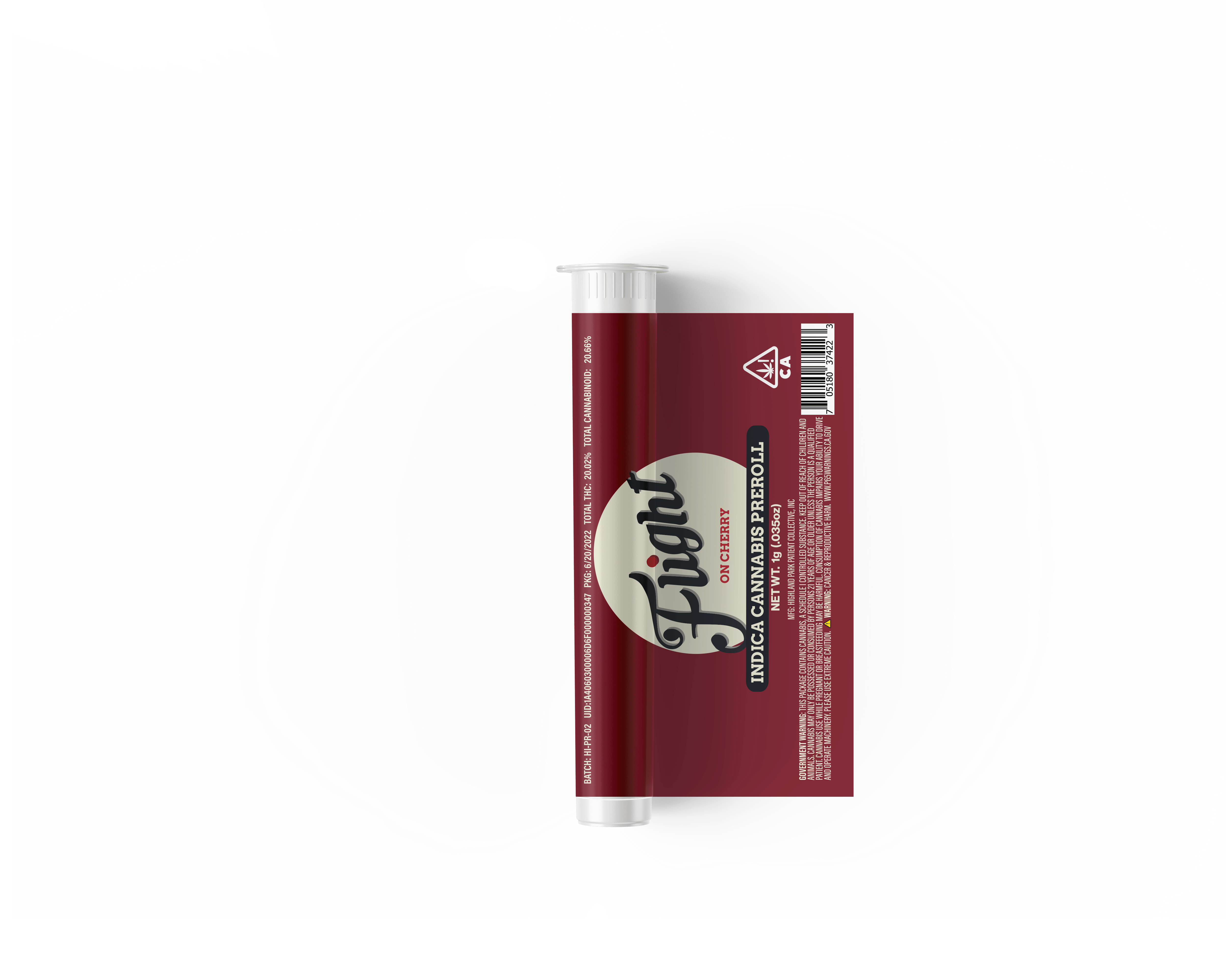 Flight On Cherry - Indica - 1g House Pre-Roll - Retail