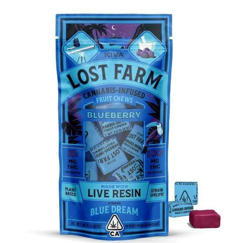 Blueberry 'Blue Dream' Live Resin Chews | 100mg | 10ct | 10mg/ea