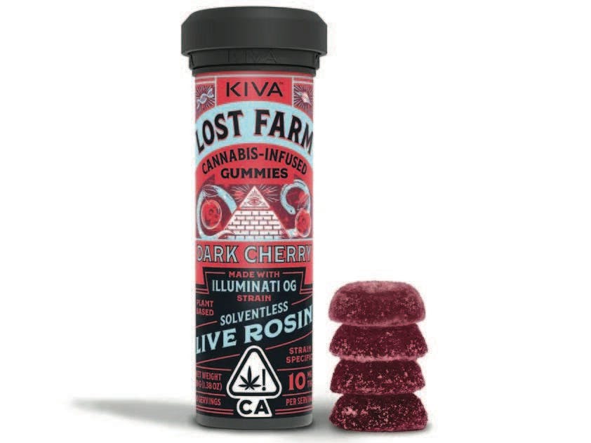 LOST FARM - DARK CHERRY ILLUMINATI OG LIVE ROSIN GUMMIES