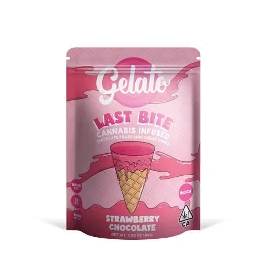 Gelato - Last — Bites Strawberry Mini Cones