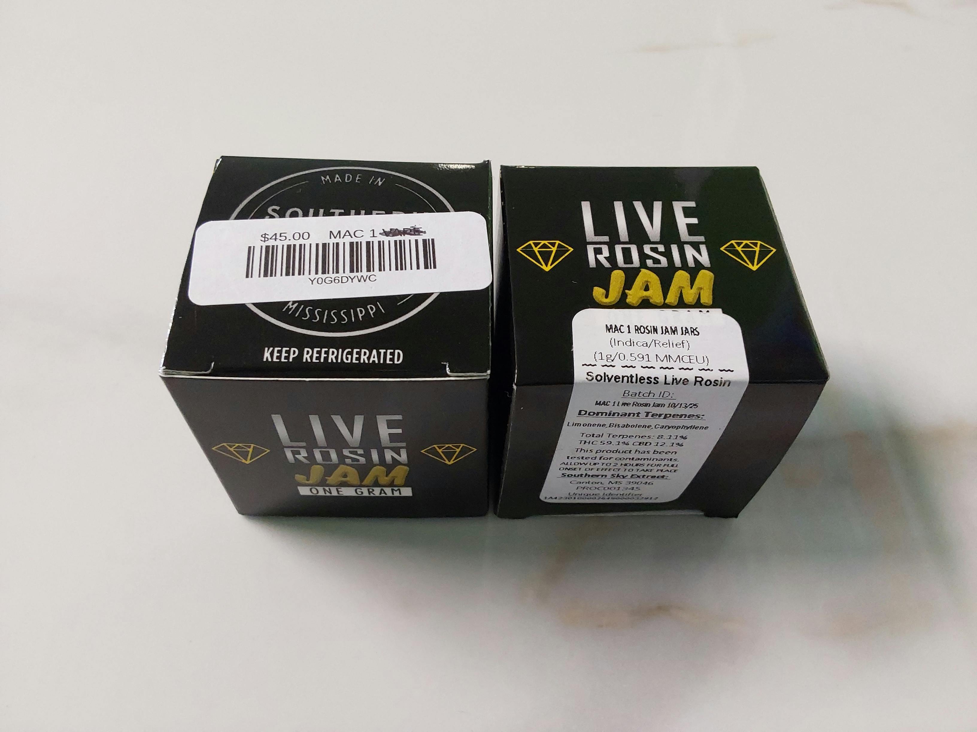 Mac 1 | 1g Live Rosin Jam | Southern Sky