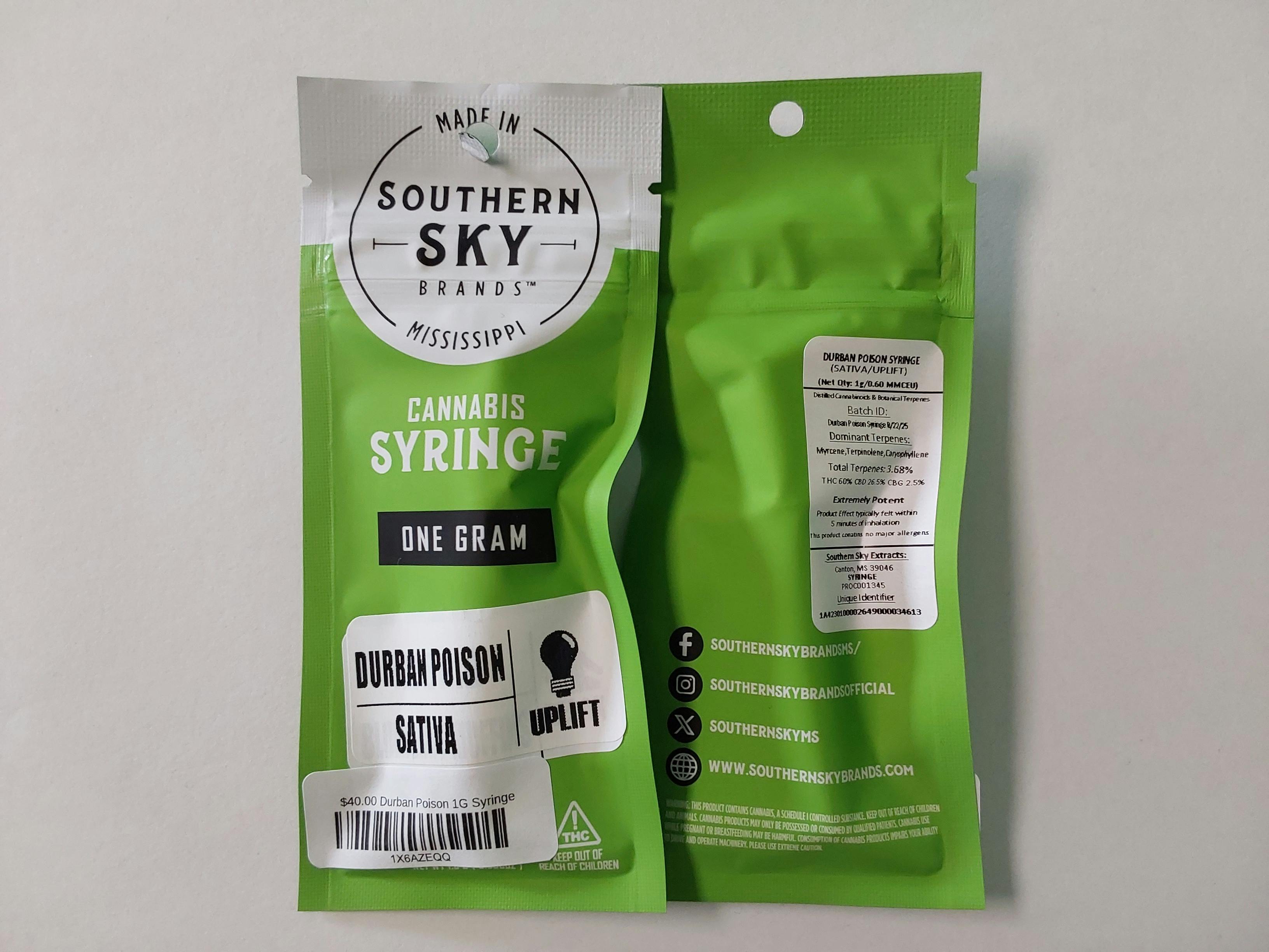 Durban Poison | 1g Syringe | Southern Sky