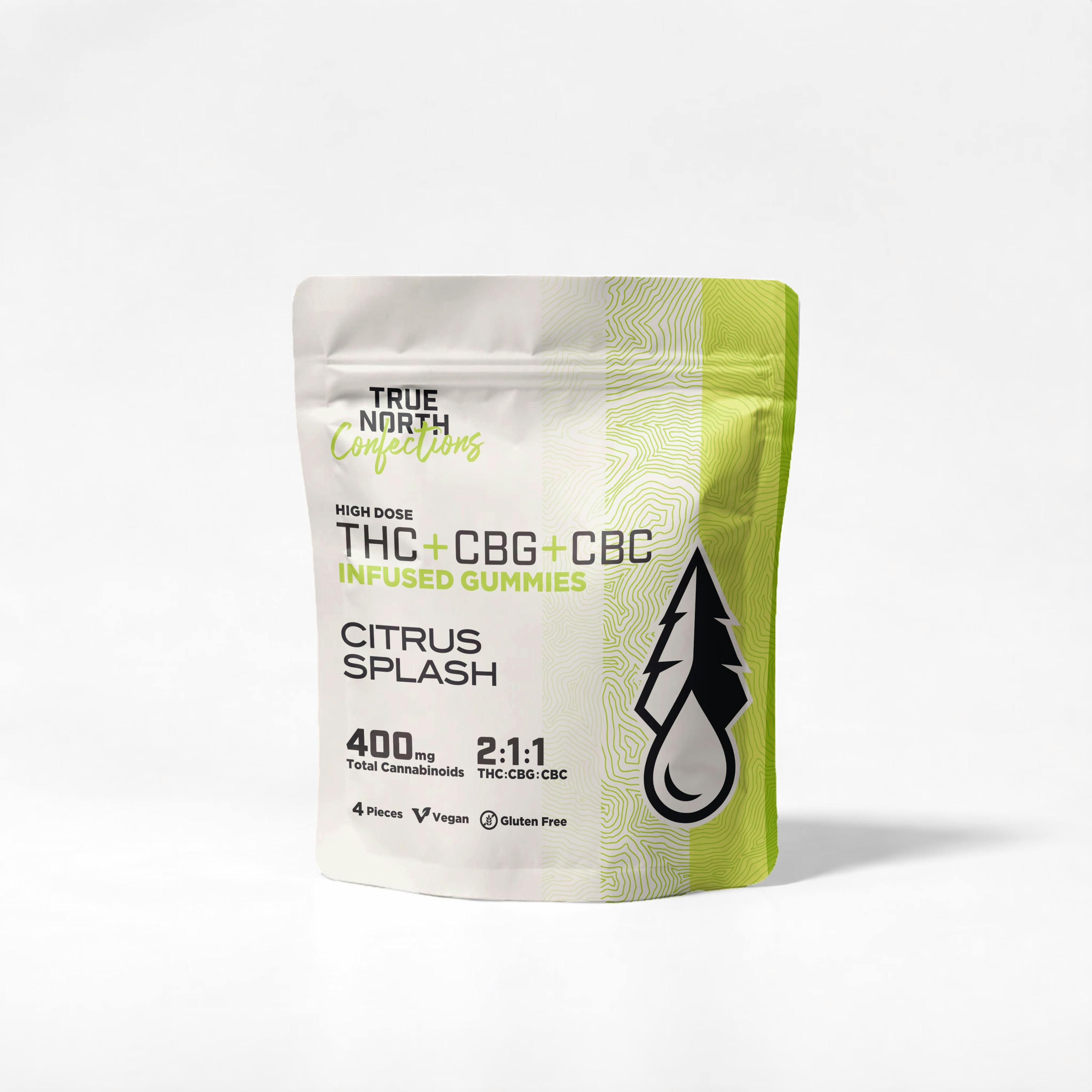 True North Effects Gummies 5x20MG 2:1:1 THC:CBG:CBC Citrus Splash