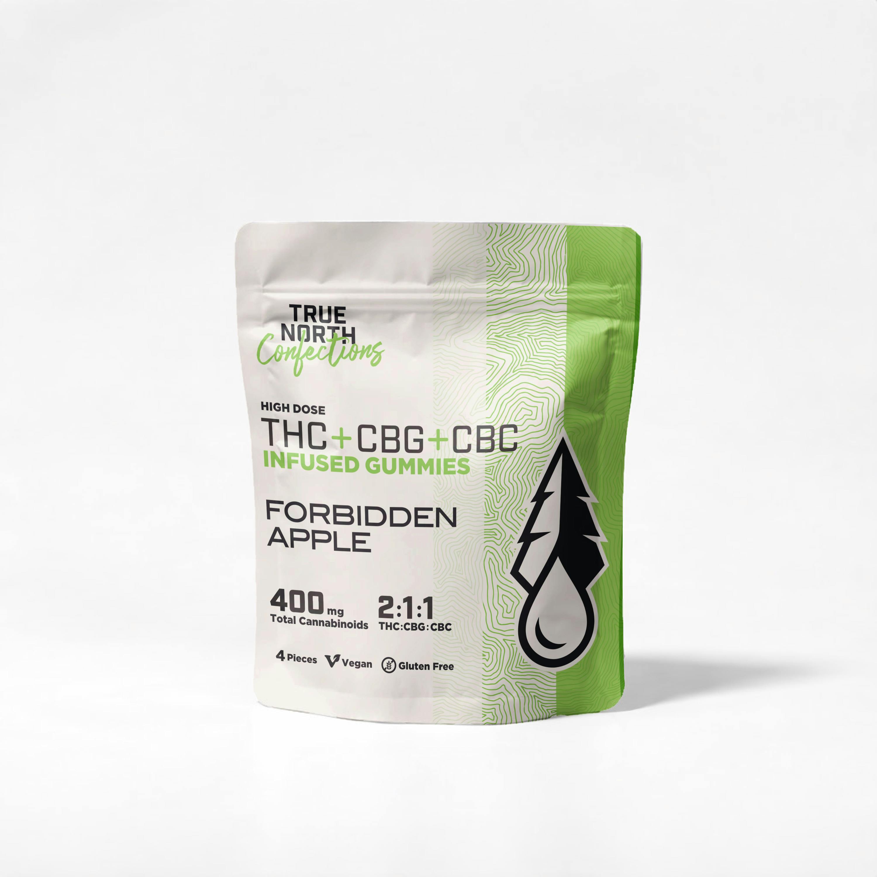 True North Effects Gummies 5x20MG 2:1:1 THC:CBG:CBC Forbidden Apple