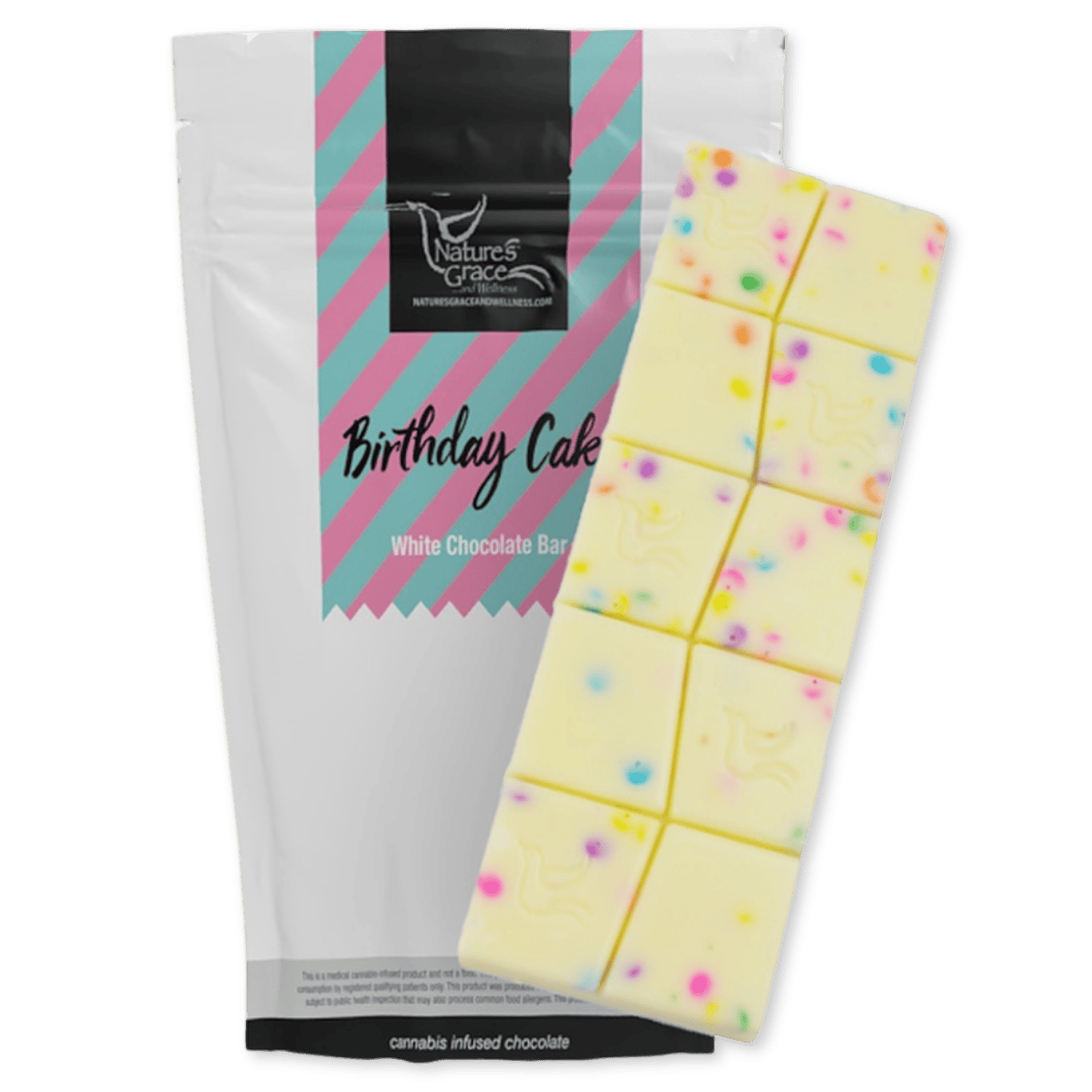 CHOCOLATE BAR | MACRO | BIRTHDAY CAKE WHITE CHOCOLATE | 100MG | 1PK