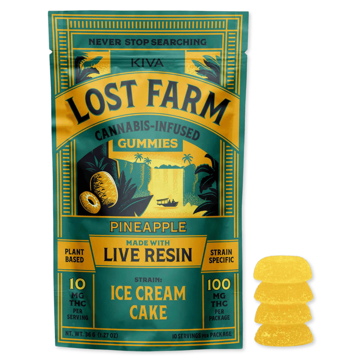 GUMMY | LIVE RESIN | PINEAPPLE | ICE CREAM CAKE | 100MG | 10PK