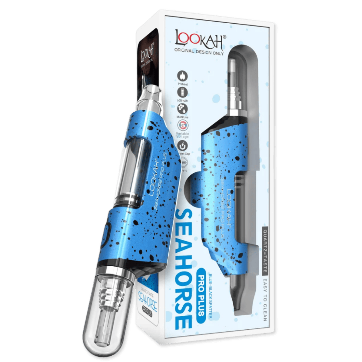 DAB PEN KIT | SEAHORSE PRO PLUS | SPLATTER EDITION | BLUE BLACK