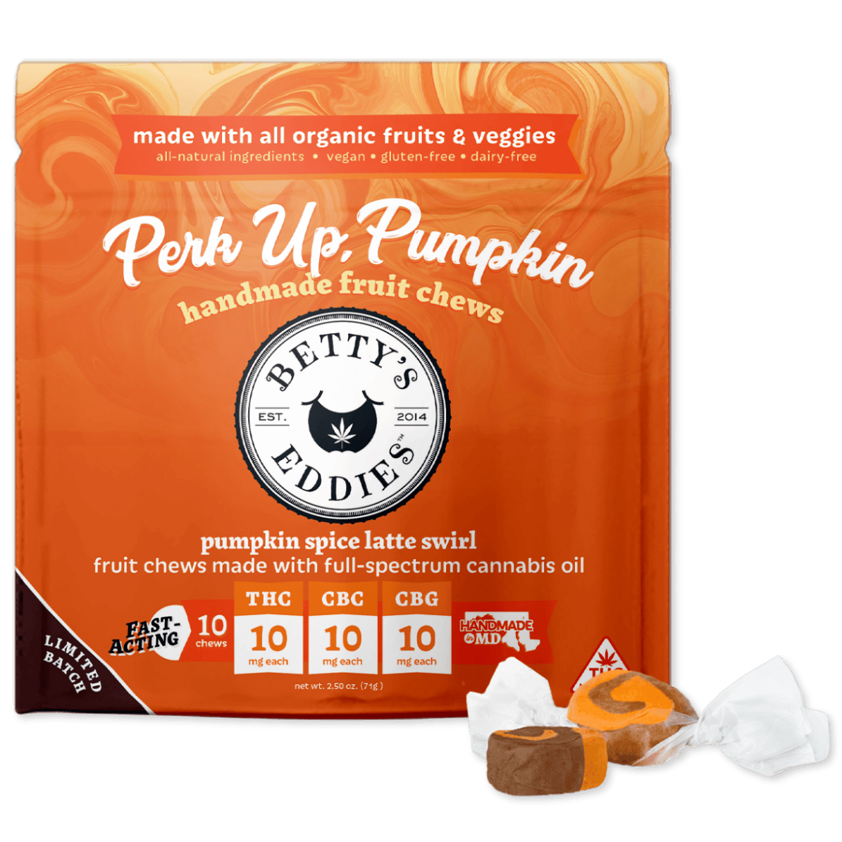 FRUIT CHEW | PUMPKIN SPICE LATTE SWIRL | 100MG | 10PK