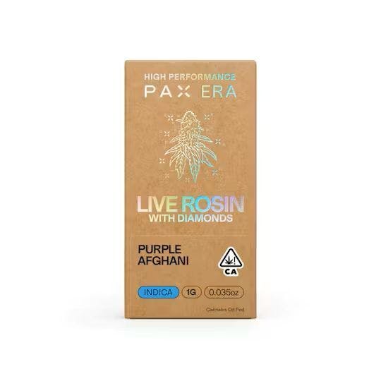 PAX Purple Afghani Live Rosin With Diamonds Pod 1g