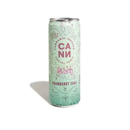 CANN Cranberry Sage Hi Boys 5mg Tonic 5mg, 4 Pack
