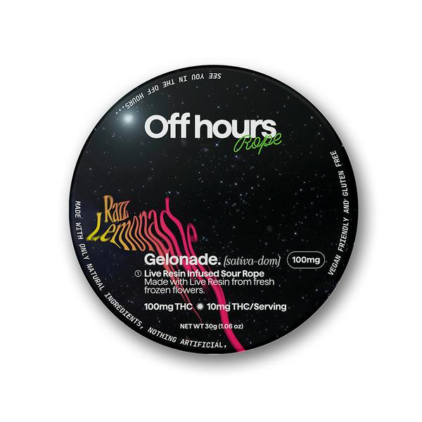 Off hours | Gelonade | Live Resin Rope | 100mg at Cannalicious
