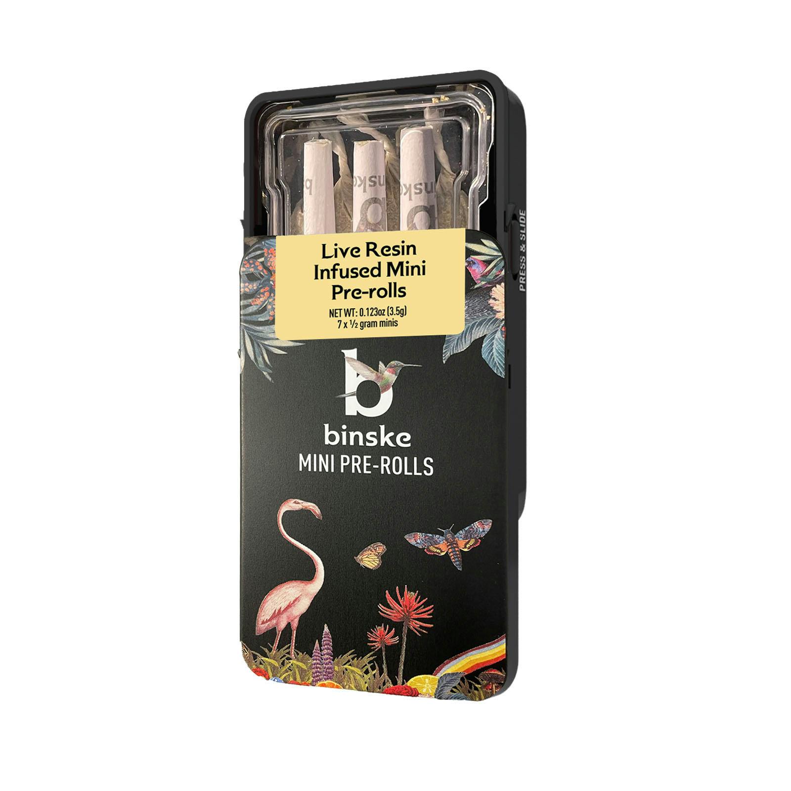 Binske | Double Baked Cake | Live Resin Infused Pre-Roll 7 Pack | 3.5g