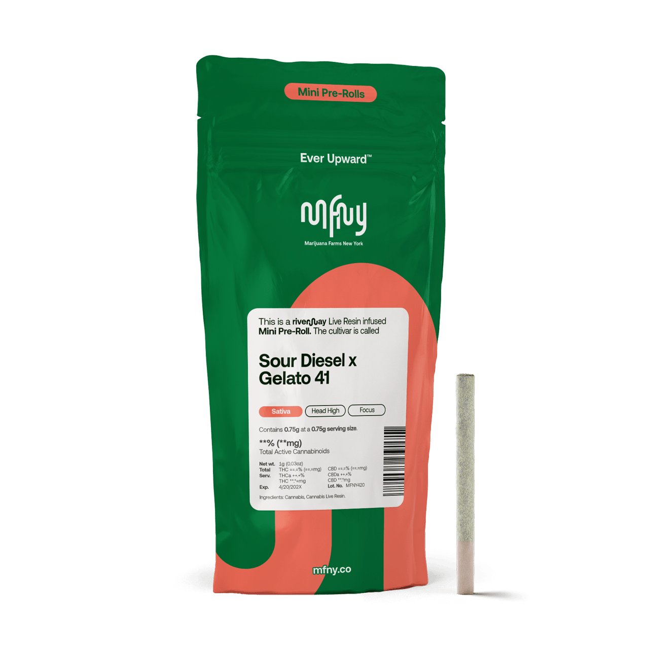 MFNY | Sour Diesel x Gelato 41 | Live Resin Infused Pre-Roll | 0.75g at Cannalicious