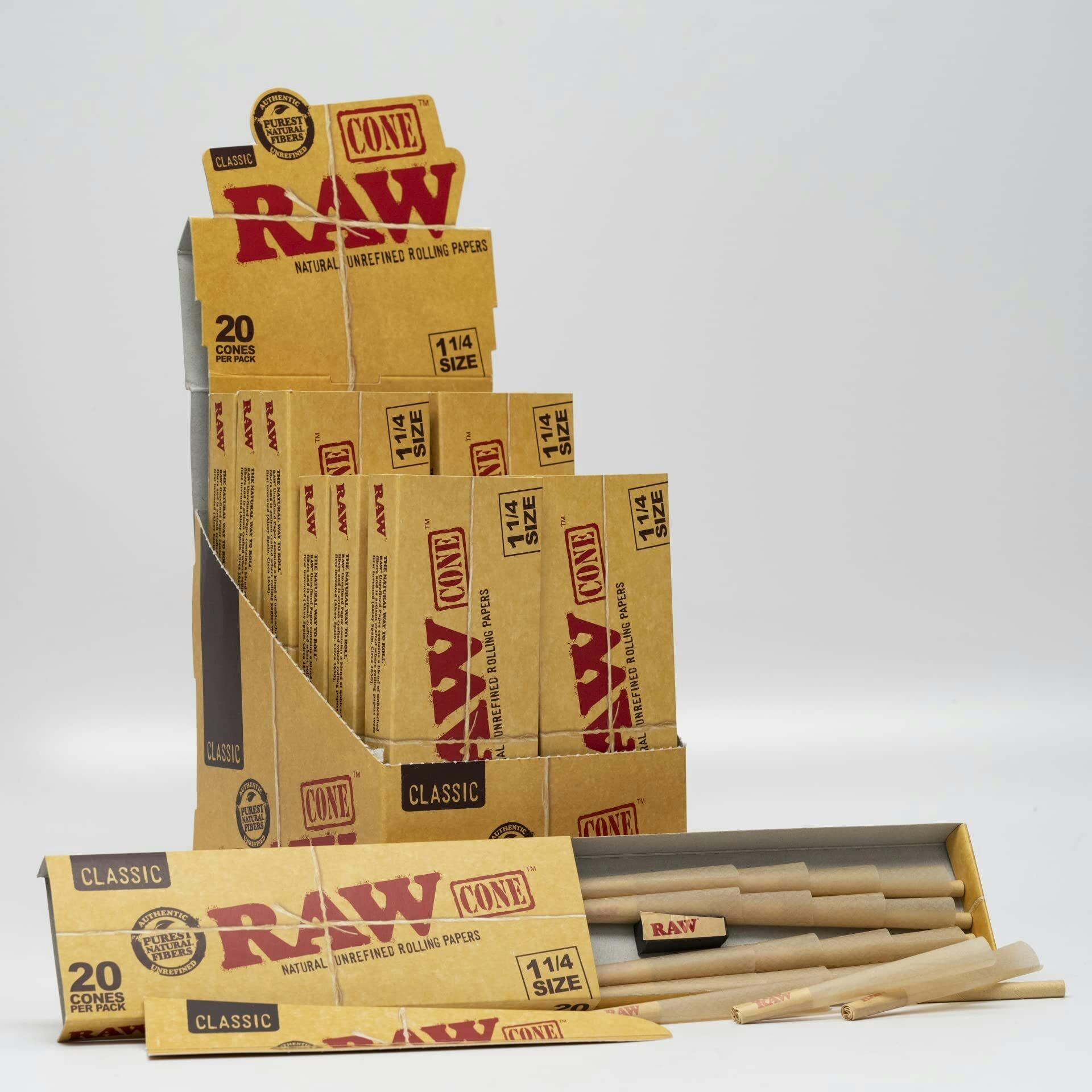 1 1/4 Raw Cones 20pk