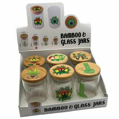 Glass Jar w/ Bamboo Lid - 88g - Assorted