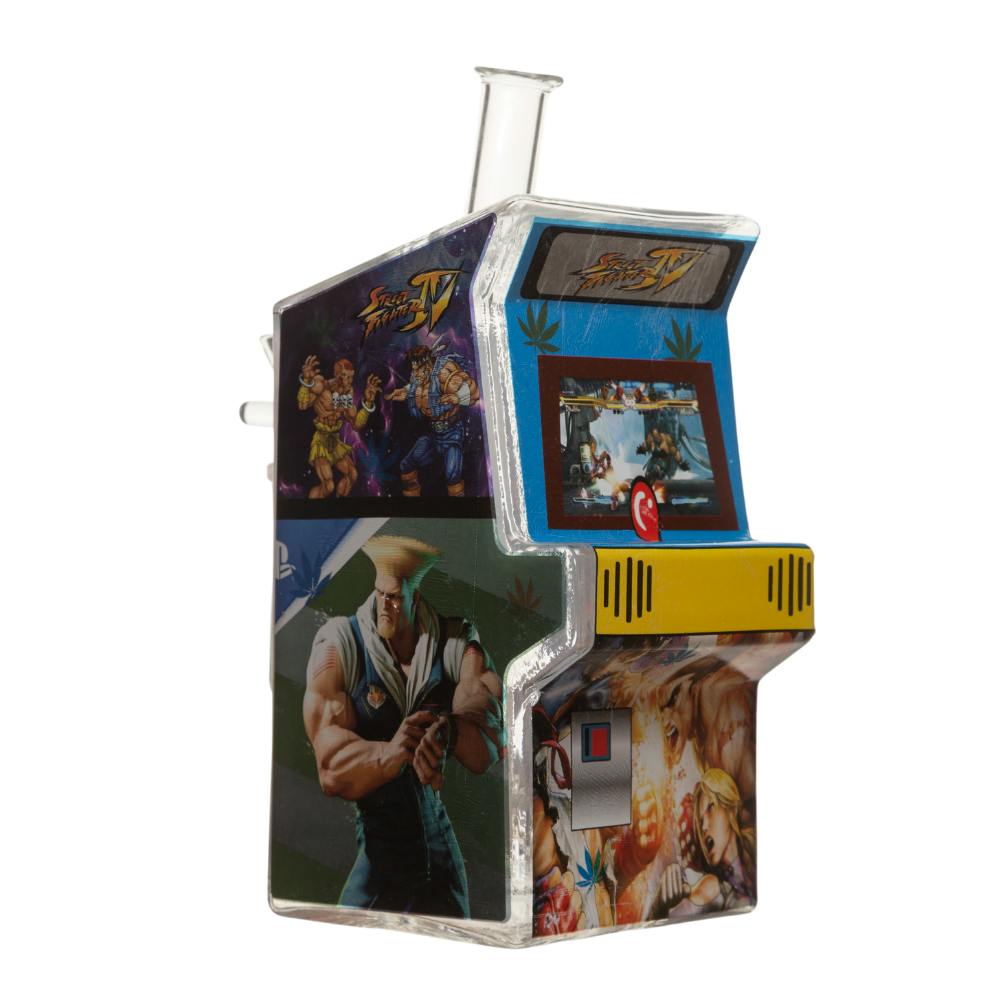 Retro Game Glass Water Pipe - 5" (Design A)