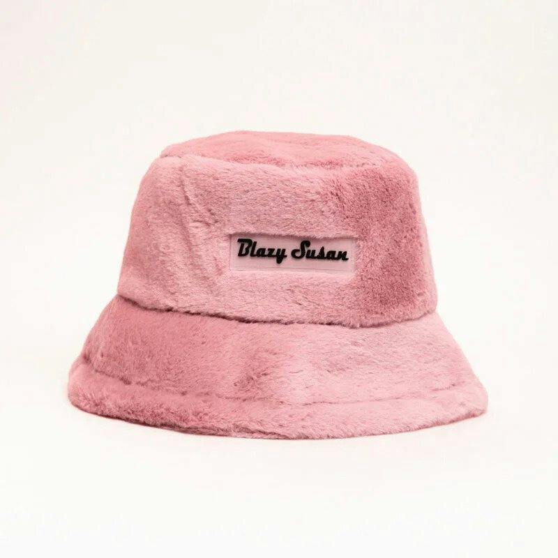 Fuzzy Bucket Hat - Pink