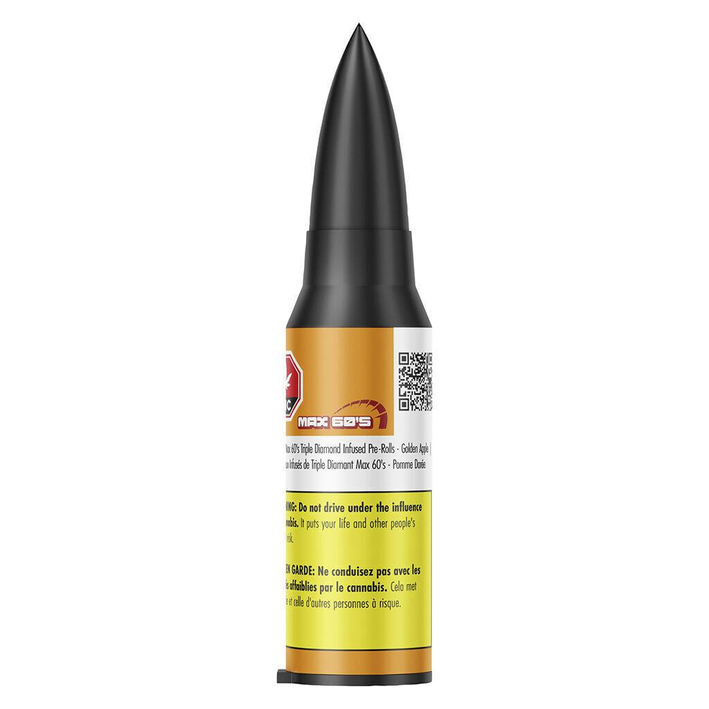 Max 60's Triple Diamond Infused Pre-Rolls – Golden Apple - 3x0.45g