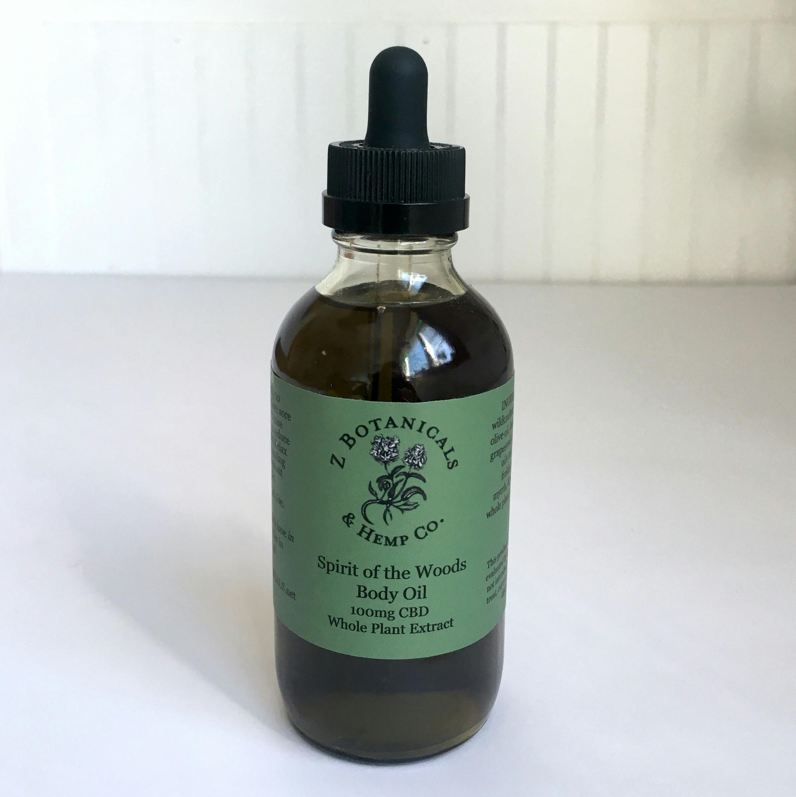 Spirit of the Woods Body Oil 100mg CBD at True 802 Cannabis
