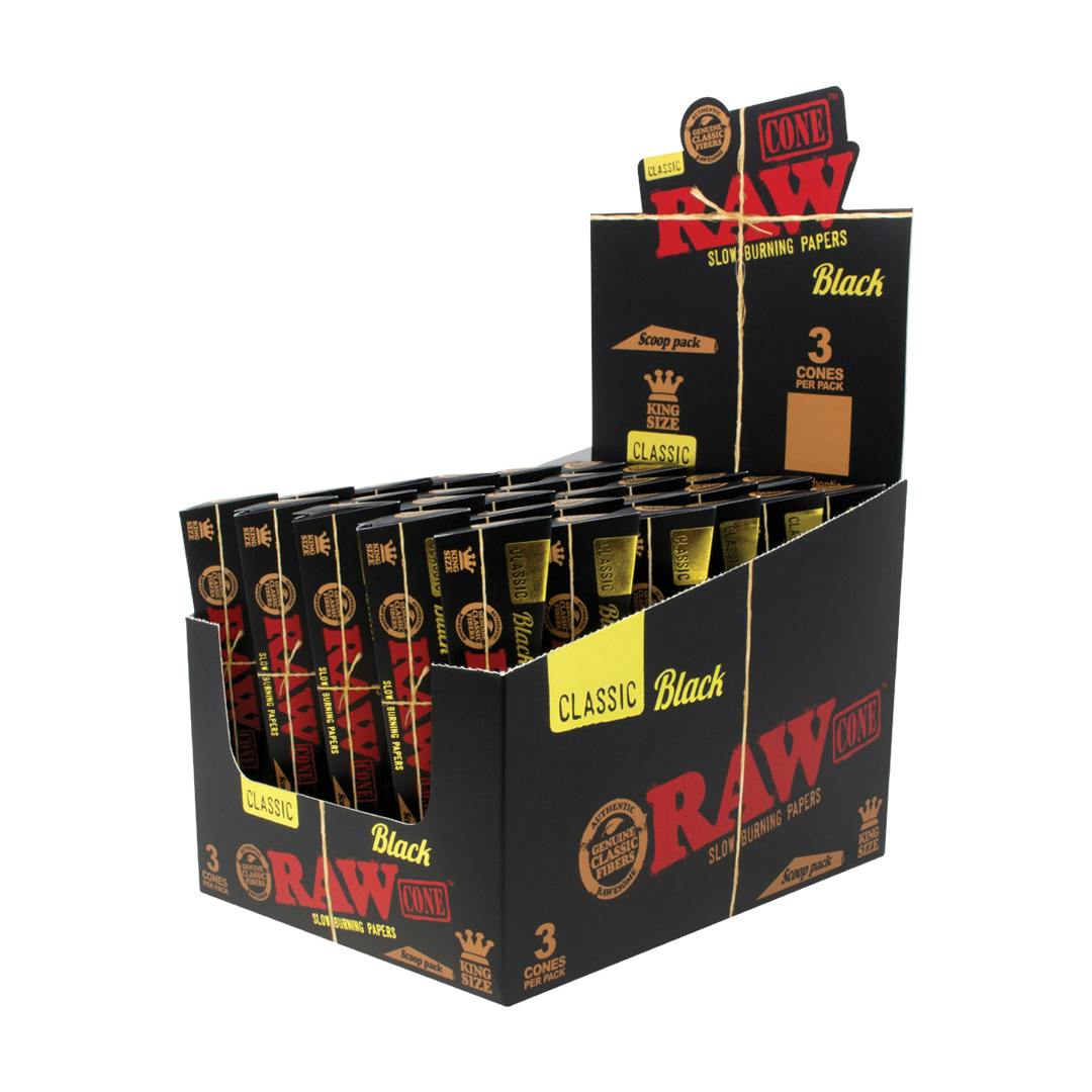 Raw Scoop Pack Cones King Size, 3pk at True 802 Cannabis