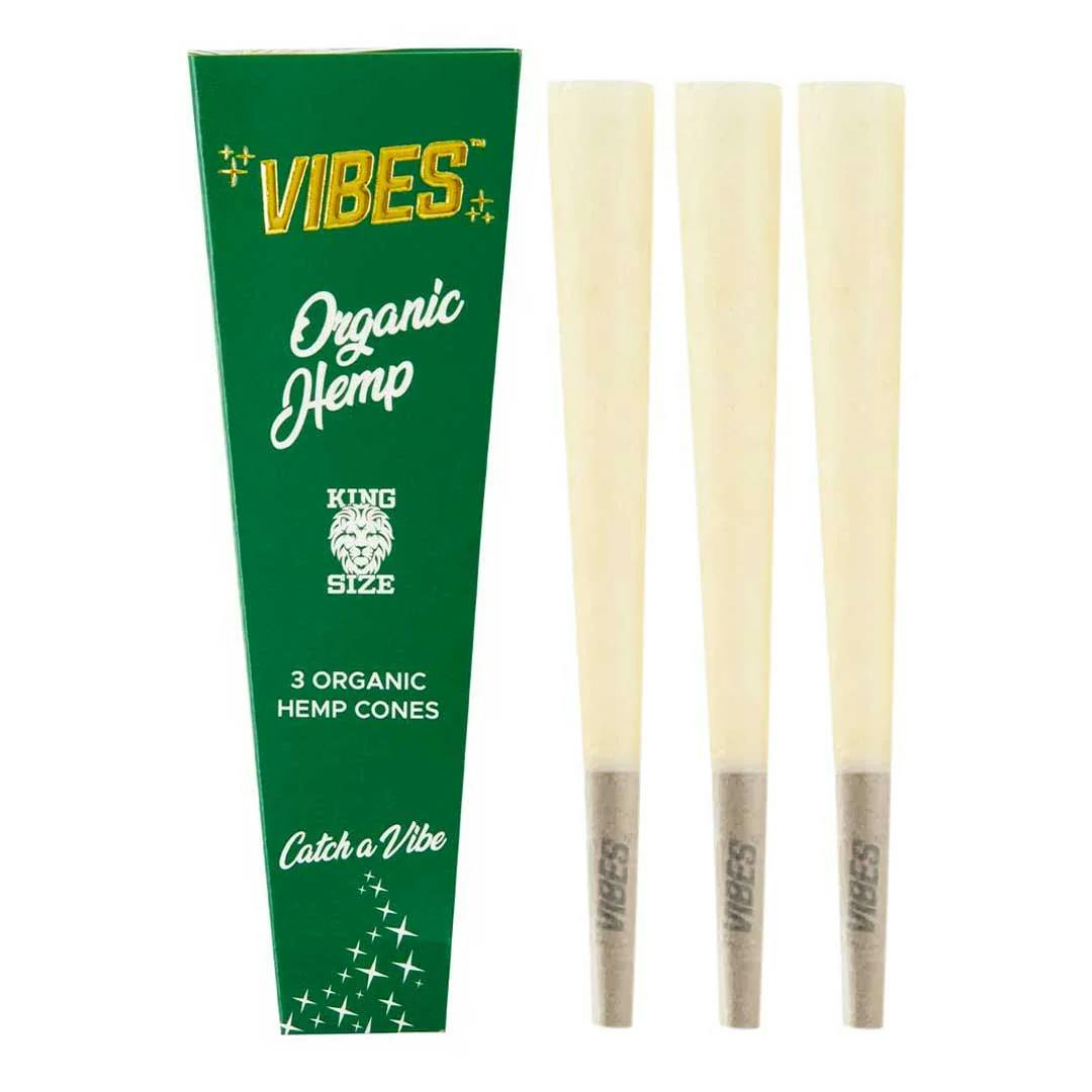 Vibes Organic Hemp 3pk Cone King Size. at True 802 Cannabis