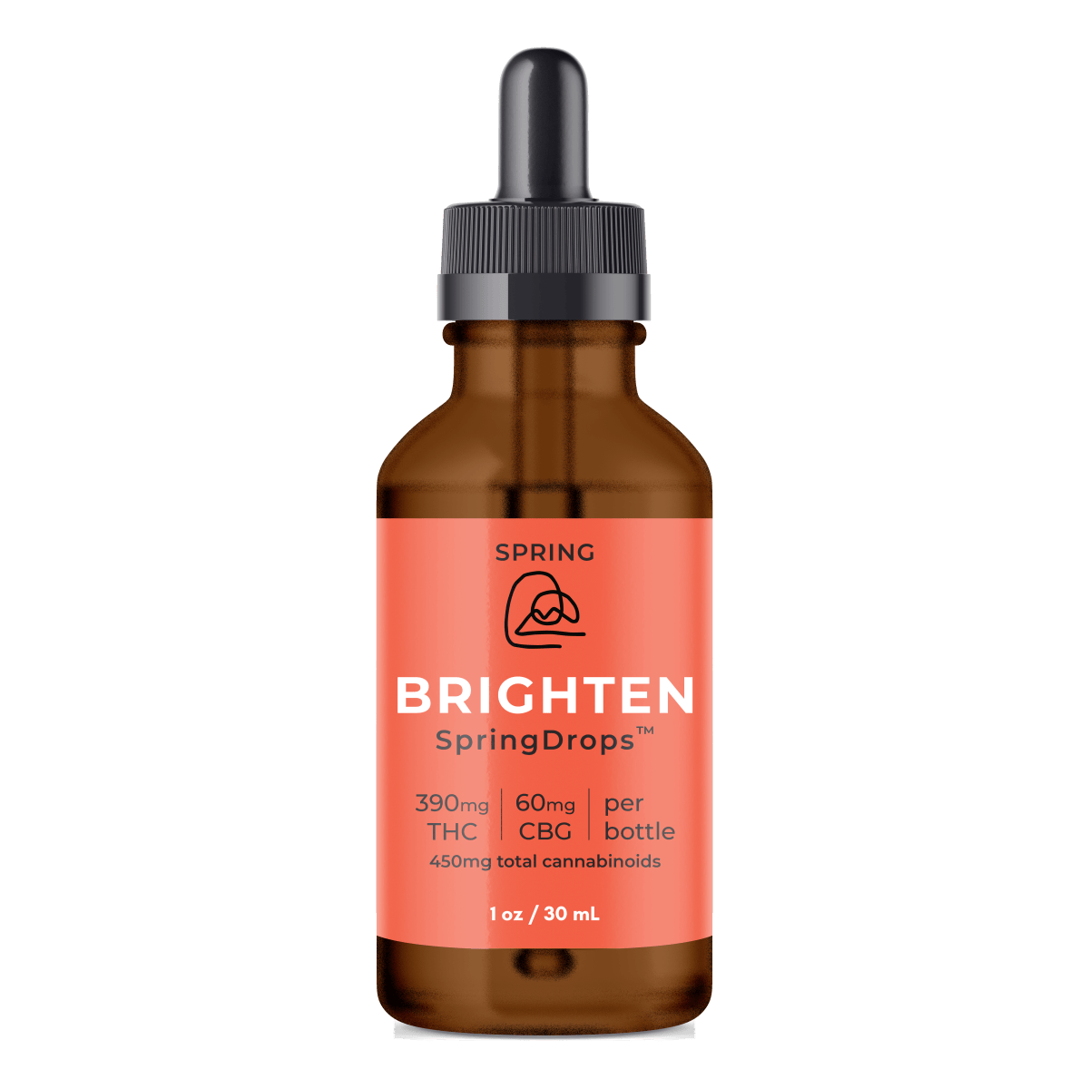 SpringDrops Brighten, 390mg THC & 60mg CBG Tincture at True 802 Cannabis