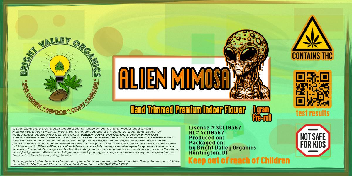 Alien Mimosa, 1g Pre-roll at True 802 Cannabis