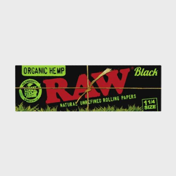 RAW Organic HEMP Rolling Papers - 1 1-4-Black at True 802 Cannabis